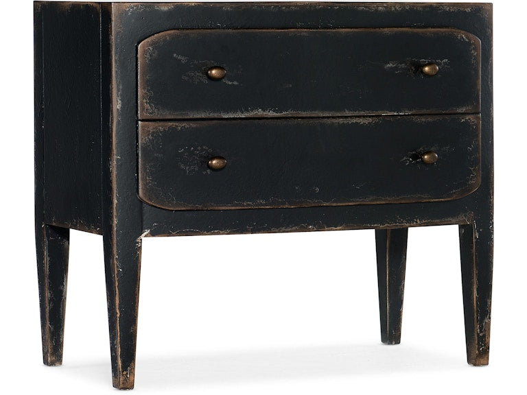 Ciao Bella Two Drawer Nightstand, Black