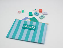 Premium Mahjong Card and Accessory Bag-Green/Blue