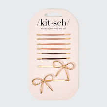 Rosewood Metal Enamel Cloud Bow Bobby Pins 8pc Set