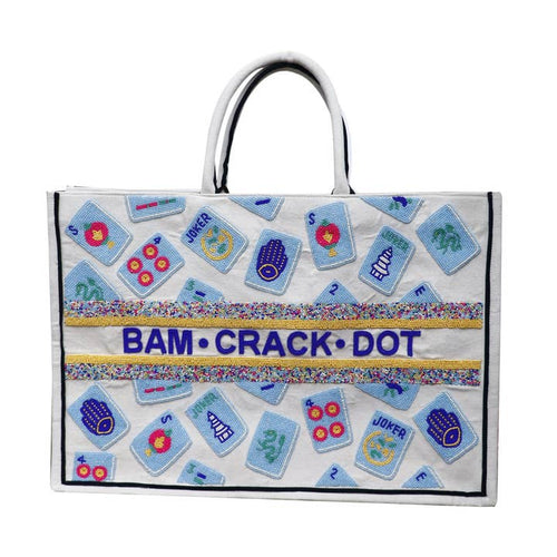 Bam Crack Dot Beaded Tote