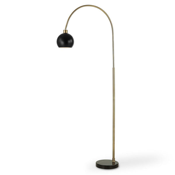 Matte Black Antique Brass Floor Lamp