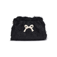 Fluffette Black Cream Cosmetic Pouch