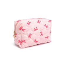 Bow and Tell Pink Cosmetic Pouch