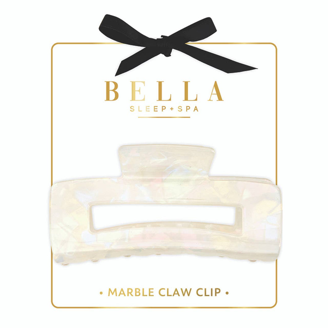 White Marble Claw Clip