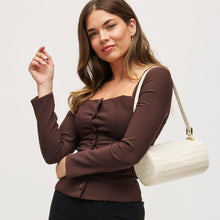 Rachel Bone Croco Shoulder Bag