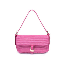 Gloria Hot Pink Straw Crossbody