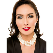 Pearl 10 Strand Collar Necklace