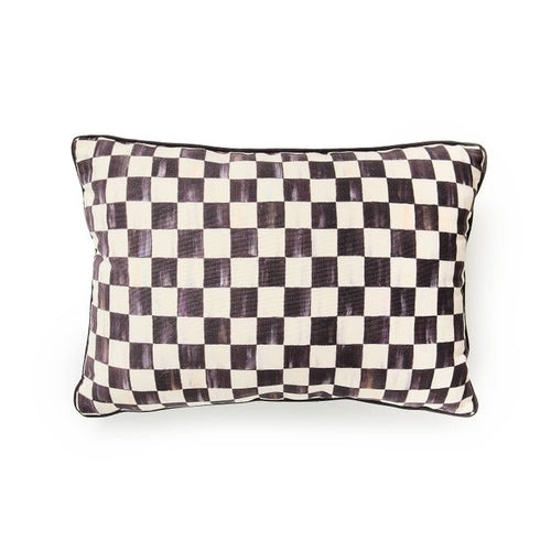 Courtly Check Printed Outdoor Lumbar Pillow
