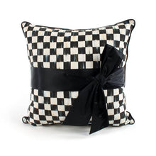 Courtly Check Black Sash Throw Pillow