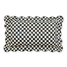 Courtly Check Reversible Scalloped Lumber Throw Pillow