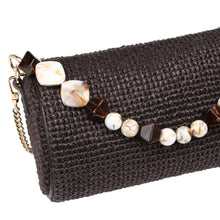 Rachel Chocolate Straw Clutch