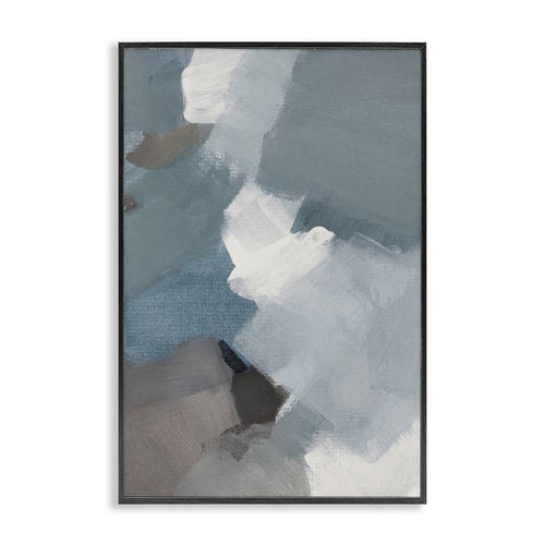 Stormy Grey Abstract 20x30