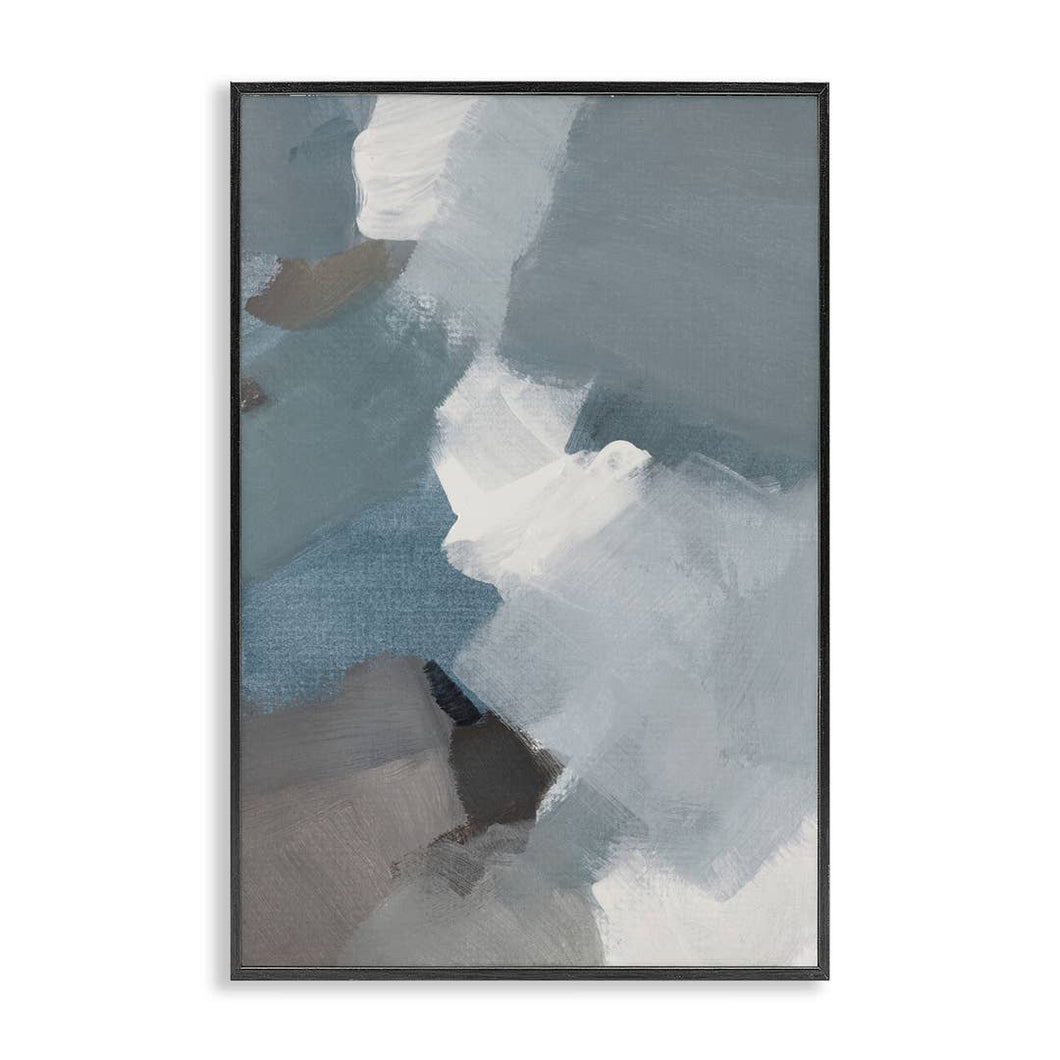 Stormy Grey Abstract 20x30