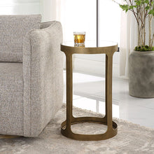 Antique Brushed Gold Accent Table