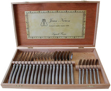 Laguiole 24pc Flatware set, Stainless Steel in Wood Presentation Box