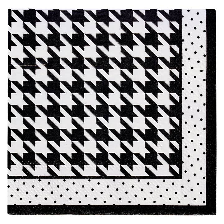 COCKTAIL NAPKIN 20PK -BLANC NOIR
