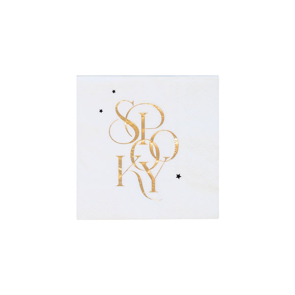 Spooky White Cocktail Napkins