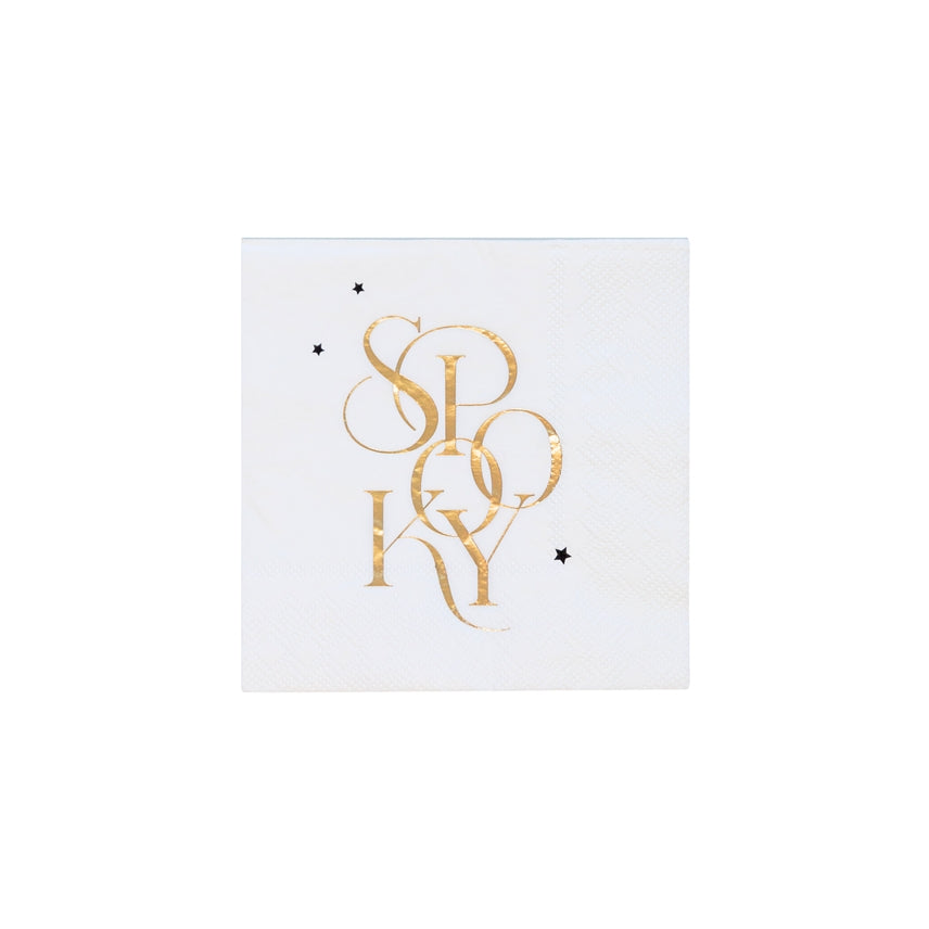 Spooky White Cocktail Napkins