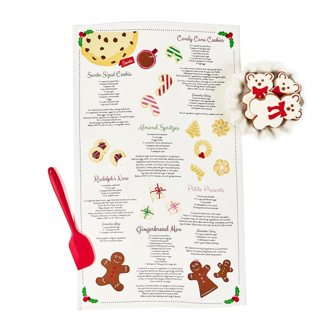 HOLIDAY RECIPE DISH TOWEL SPATULA SET