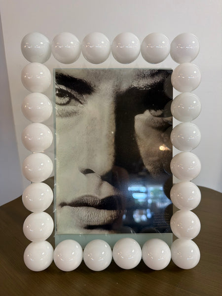 White Crystal Single Bubble 5x7 Frame