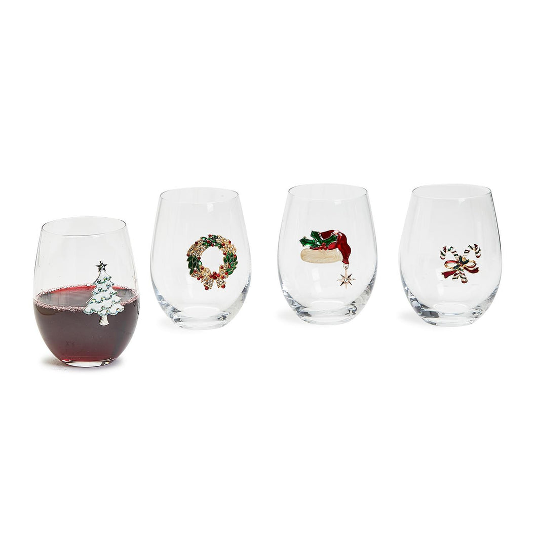 HOLIDAY STEMLESS WINE GLASS