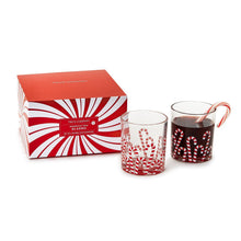 Peppermint Twist Double Old Fashion Glass Set of 4