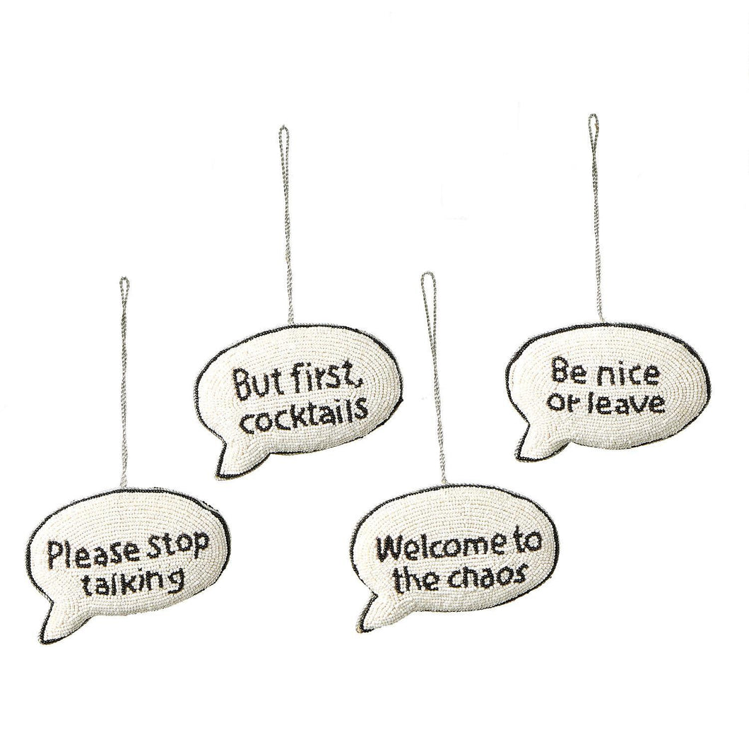 Be Nice or Leave Bubble Ornament