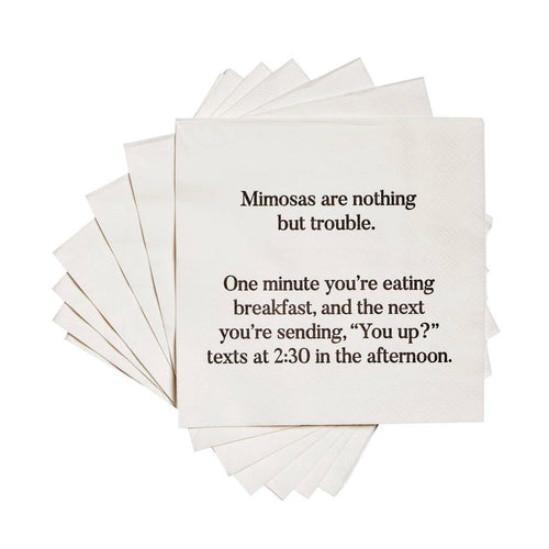 Mimosas Are Nothing But Trouble Cocktail Napkins