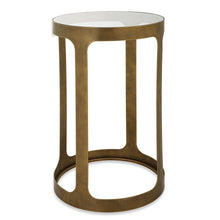 Antique Brushed Gold Accent Table