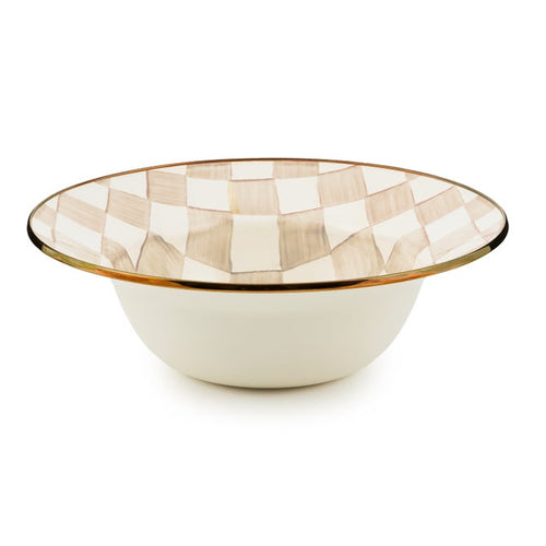Mocha Check Serving Bowl