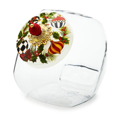 Cookie Jar with Deck the Halls Lid