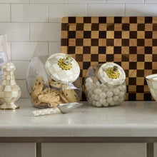 Cookie Jar with Mocha Check Lid