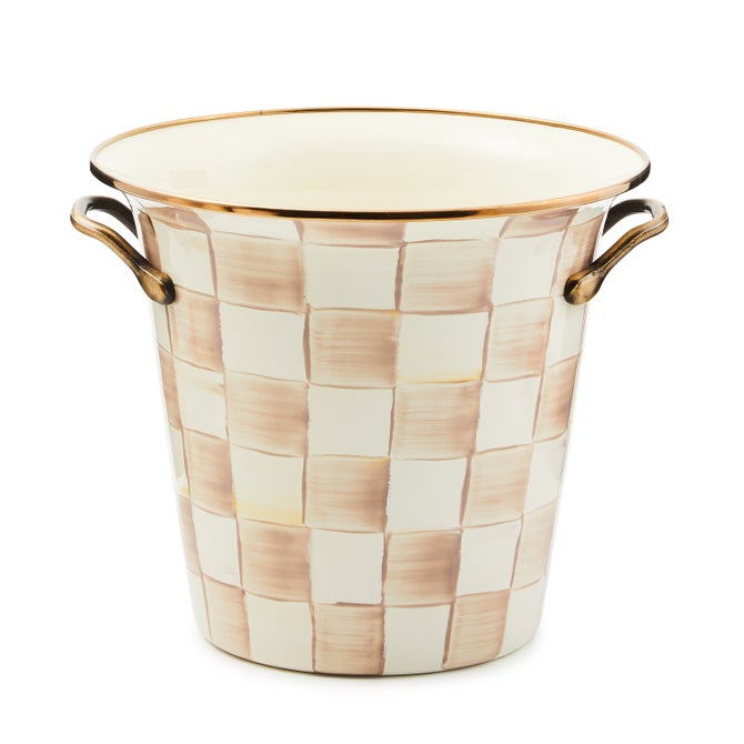 Mocha Check Wine Cooler