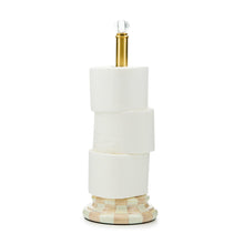 Mocha Check Toilet Tissue Storage