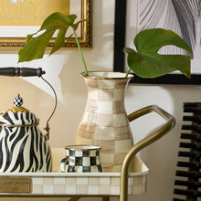 Mocha Check Tall Vase