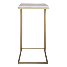 Marble Antique Brass Accent Table