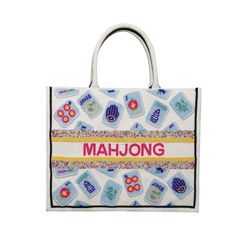 Mahjong Beaded Tote