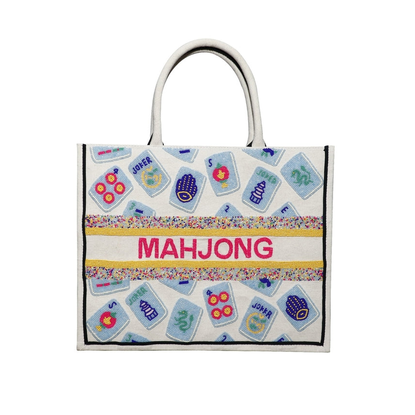 Mahjong Beaded Tote