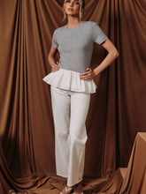 Round Neck Half Sleeve Knit Top