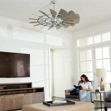 WINDMILL 60" GALVANIZED TRANSITIONAL CEILING FAN