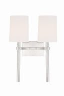 BROMLEY 2 LIGHT SCONCE-POLISHED NICKEL