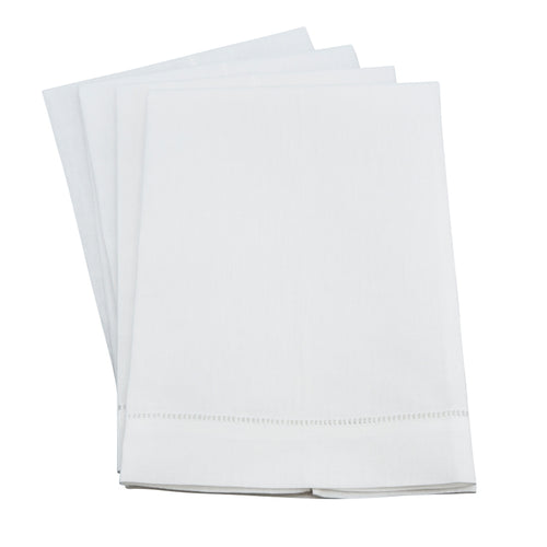 Linen Blend Hemstitched Guest Towel