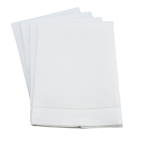 Linen Blend Hemstitched Guest Towel