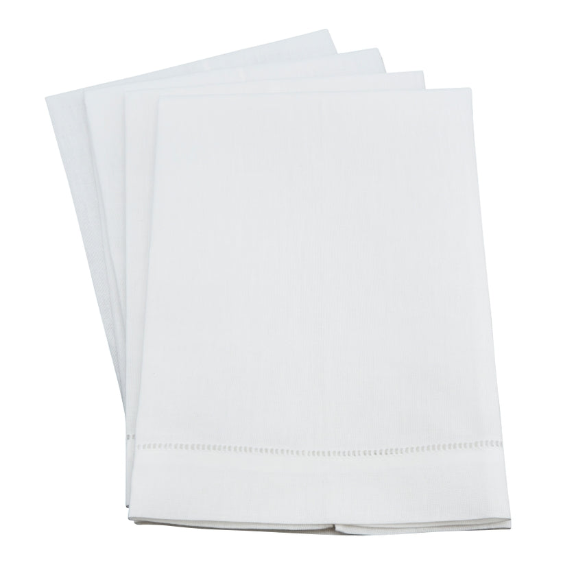 Linen Blend Hemstitched Guest Towel