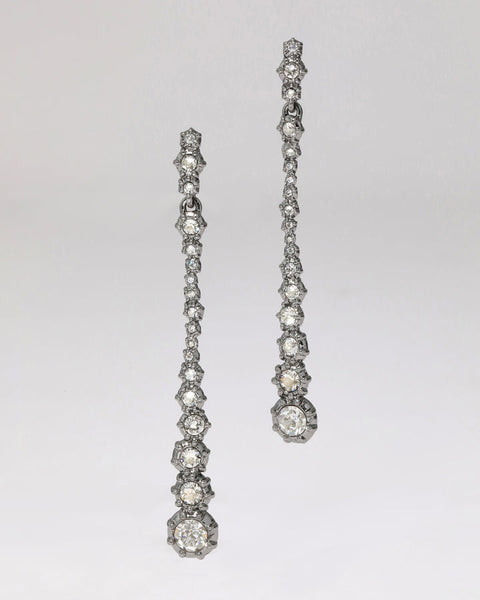 PUNK ROYALE CRYSTAL LINEAR DROP EARRING