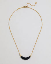 BLACK CAPPED CRESCENT NECKLACE