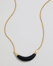 BLACK CAPPED CRESCENT NECKLACE