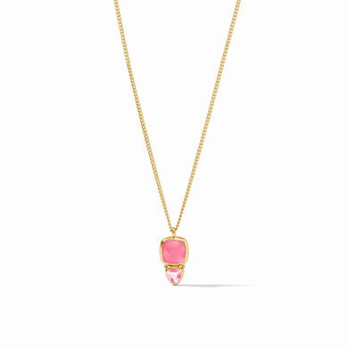 AQUITAINE DUO DELICATE NECKLACE- PEONY PINK