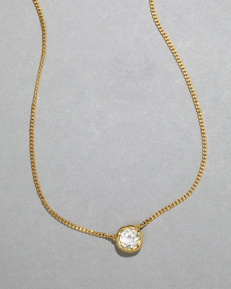 Asterales Gold Solitaire Necklace
