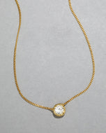 Asterales Gold Solitaire Necklace